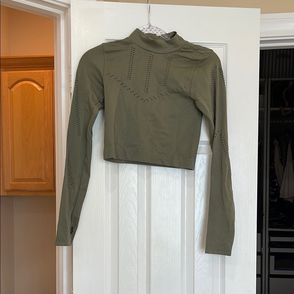 Old Navy Olive Green Long Sleeve Bodysuit